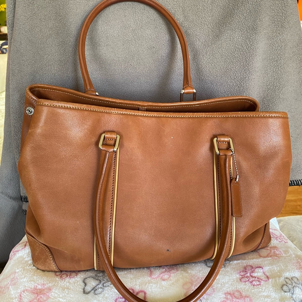 Coach Cognac Leather Tote Bag